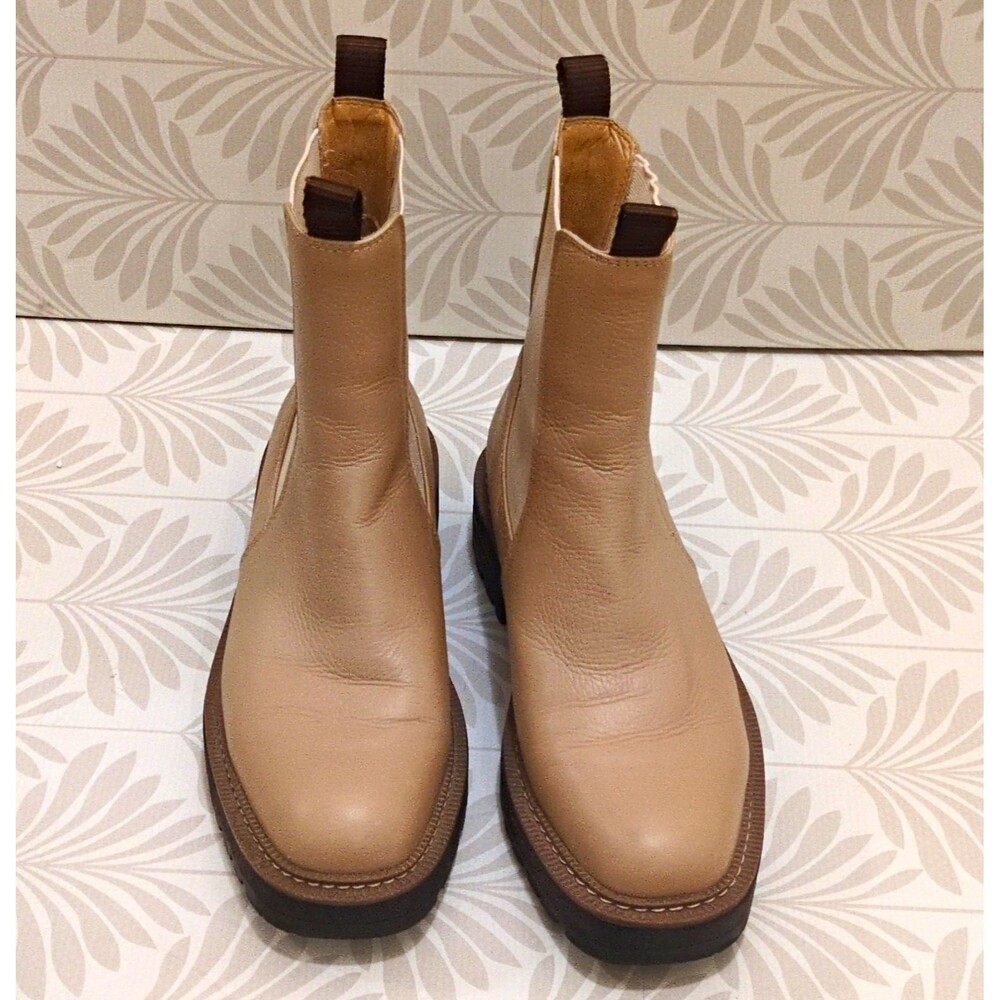 Sam Edelman Laguna Women’s Chelsea Ankle Boots Leather Beige US 8.5